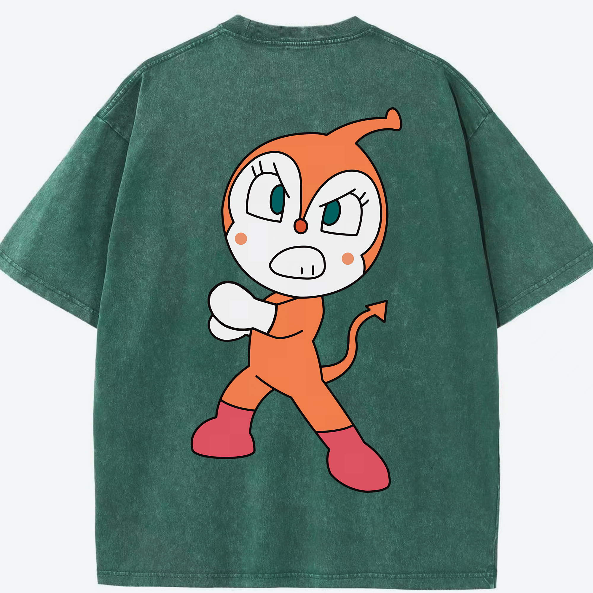 （画像用） アンパンマン Anpanman 綿100% ヴィンテージ風 半袖Tシャツ（背面プリント）